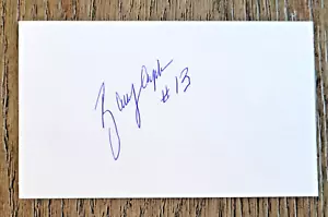 BOBBY AYALA Signed Index Card Seattle Mariners with #13 Blue Ballpoint Pen - Picture 1 of 1