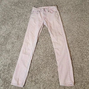 LEVIS 511 Slim Unique Color Men's 29x34 Pink Light Wash Jeans (tag 32 x 36 ) - Picture 1 of 7