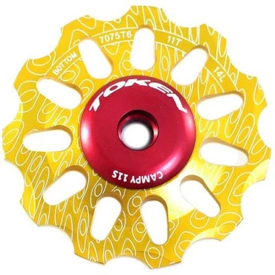 TOKEN TK1732 polea de cambio trasero / rueda Jockey, 11T para 11s Campy, dorado Foto 1 de 2