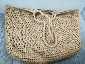 VTG. Abercrombie & Fitch Summer tote Bag Beachy Straw woven hand/ shoulder bag - Picture 1 of 16