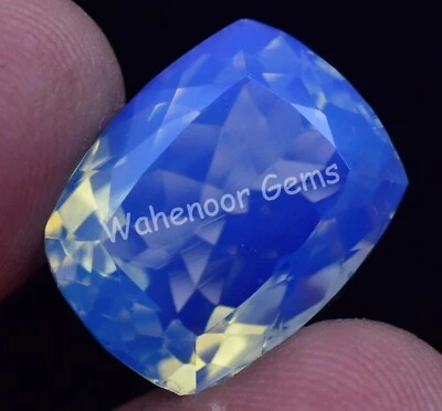 Cojín natural de ópalo azul aciano de 15,90 quilates Welo piedras preciosas certificadas australianas Foto 1 de 4