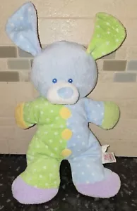 Juguete de Peluche Bebé TOTALMENTE Azul Y Verde Lunares ACURRUCADOS Cachorro Lovey 13" Sonajeros - Imagen 1 de 8