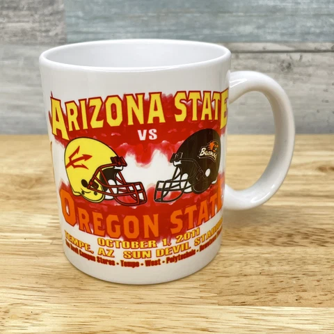 Arizona State Sun Devils vs. Oregon State Beavers NCAA 2011 Football Mug AZ ASU Cover