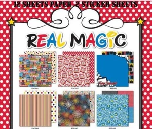 REMINISCE "REAL MAGIC" 12X12 PAPER PACK (14PCS) DISNEYLAND/WORLD SCRAPJACK'S PL - Photo 1/9