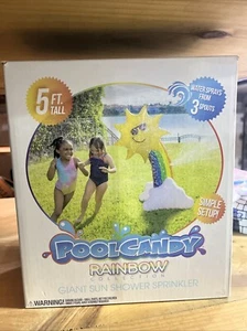 New PoolCandy Kids Giant 5ft Inflatable Sun Shower Sprinkler Rainbow Summer  - Picture 1 of 5