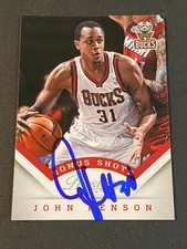 John Henson Signed 2013-14 Panini Prestige Bonus Shots Card Auto Bucks NBA COA