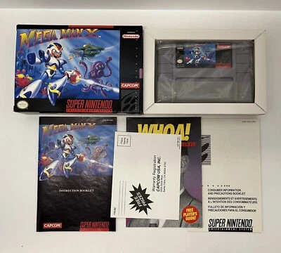 Mega Man X (SNES, 1994) - Authentic - Complete - CIB - Excellent Condition - Image 1 of 4