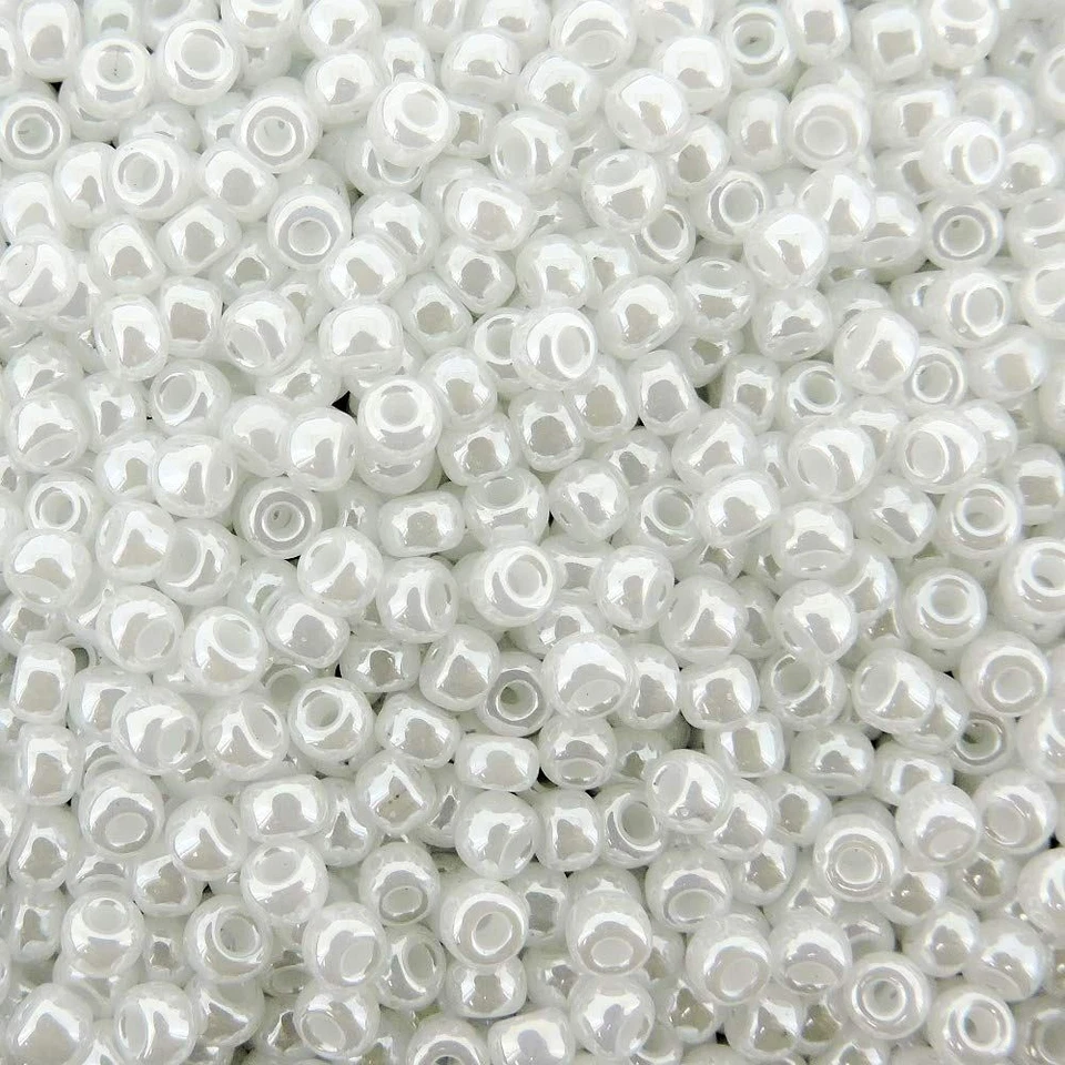 11 0 Miyuki Seed Beads White Pearl Ceylon