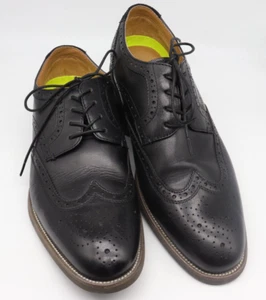 Zapato Florsheim negro punta de ala para hombre talla 8 usado en excelente estado+ - Imagen 1 de 12
