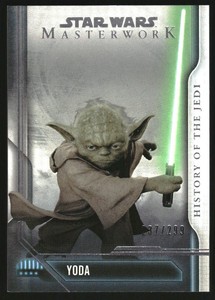 2018 Star Wars Masterwork History of the Jedi Rainbow Foil #HJ1 Yoda /299