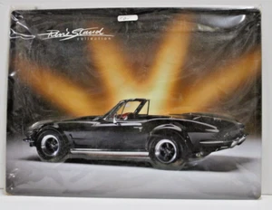 CHEVROLET CORVETTE STINGRAY 1963-1964. RENÉ STAUD METAL EMBOSSED CAR SIGN NEW - Picture 1 of 2