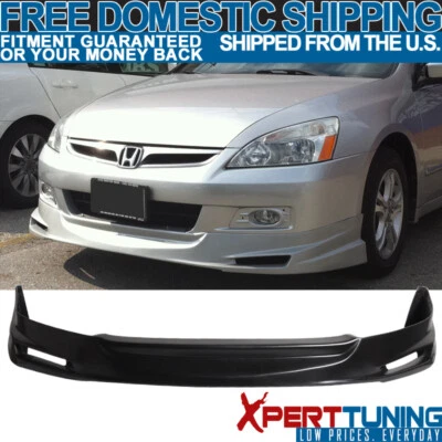 Fits 03 04 05 Honda Accord Mugen Style Front Bumper Lip - PU Foto 1 de 3