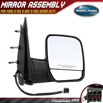 Пассажирское зеркало с двойным стеклом и лампой подсветки для Ford E-150 E-250 2003-2007 - Изображение 1 из 4