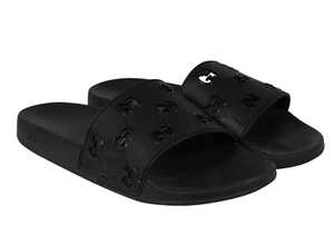 Gucci Mens Interlocking GG Ghost Slides Size US 10.5 G 10 Black Flip Flops - Picture 1 of 14