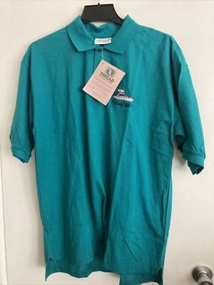 Camisa Polo Vintage Crystal Springs Para Hombre Verde Extra Grande Logo Dama H #416 Foto 1 de 4