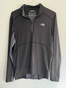 The North Face 1/4 Zip Nero Pullover Felpa Collo a Rete Uomo Tg MEDIA - Foto 1 di 7