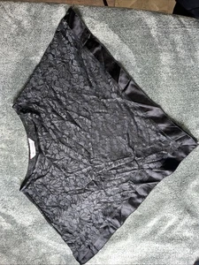 Vtg Ms Anastasia Sheer Black Floral Velour Crop Top Velvet Burnout Shirt Goth - Picture 1 of 5