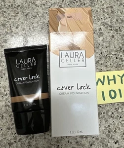 Laura Geller Cover Lock Creme Foundation in BRÄUNE 1oz/30mL VOLLE GRÖSSE VERSIEGELTE BOX - Bild 1 von 24