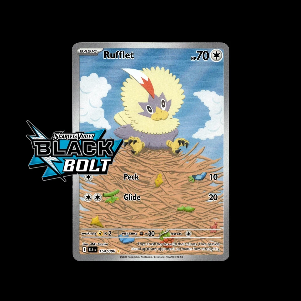 Black Bolt Pokemon Cards! Holo/Reverse Holo Rare Illustration Full Art SIR Card! - Image 1 of 1