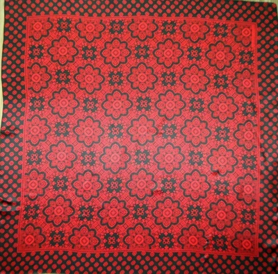 Vtg 80s ADRIENNE VITADINI Women's Red Soft Scarf Size-35x34 in - Image 1 of 4