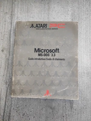 RARA ATARI PC DOCUMENTATION SERIES Microsoft MS-DOS 3.3 Guida Introduttiva 1987 - Imagen 1 de 4