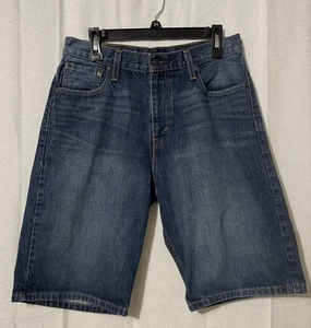 Levis 569 Men’s 30x11 Loose Denim Jean Shorts Dark Wash Modern 100% Cotton - Picture 1 of 14