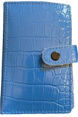 Искусственный аллигатор кредитной карты держатель телефона ярко синий Snap ремень совершенно новый - Изображение 1 из 3