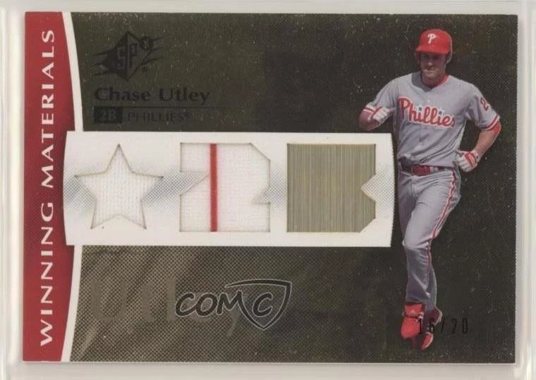 2008 SPx Winning Materials Position Dual Swatch /20 Chase Utley #WM-CU - Image 1 of 2