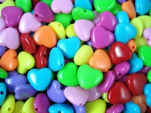Cuentas Plástico Corazones 25g Mezcla Hágalo Usted Mismo Amistad Pulseras Pendientes Collares - Imagen 1 de 3