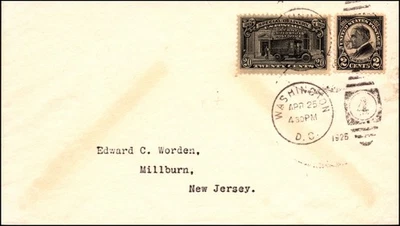 Scott E14 20 Cents Special Delivery Worden FDC Typed Address SCV $175.00 - Image 1 of 2