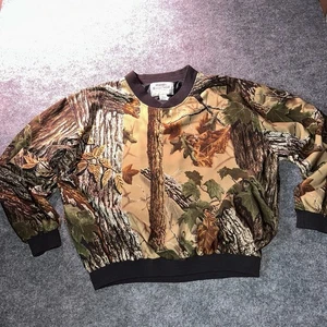 Vintage Wrangler Rugged Wear Herren XL Advantage Camo Logo Windbreaker Pullover Jagd - Bild 1 von 4