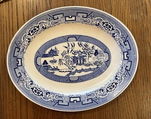 Homer Laughlin Blue Willow Platter 11.5 In X 9 In. - Picture 1 of 5