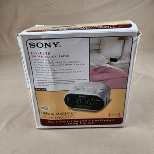 NEW Sony Dream Machine Clock Radio AM/FM Dual Alarm White ICF-C318 - Picture 1 of 13