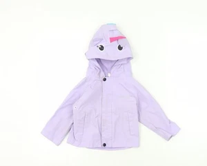 Regatta Unisex Baby Purple Rain Coat 18-24 Months, Hooded & Waterproof - Picture 1 of 12