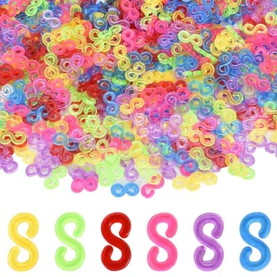 Anschluss S Clips 500 Stück Loom Bänder Verschlüsse Bunte Rubber Loops Werkze... - Bild 1 von 4