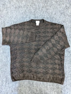 Vintage Linea Uomo Italy Men's Geometric Sweater Large 52" Acrylic Wool Flaw - Image 1 of 4