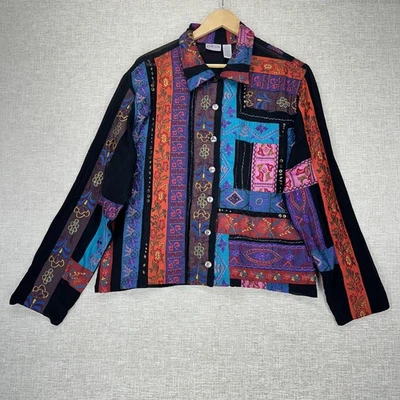 Chaqueta Chicos para mujer talla 2 (L/12) bordada boho retazos ropa artística metálica Foto 1 de 4