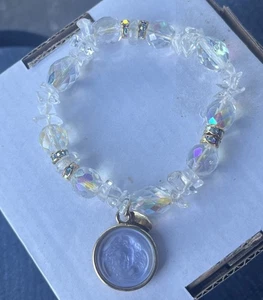 Kirks Folly Lavendel Traumengel Aurora Borealis klar Kristall Stretch Armband - Bild 1 von 2