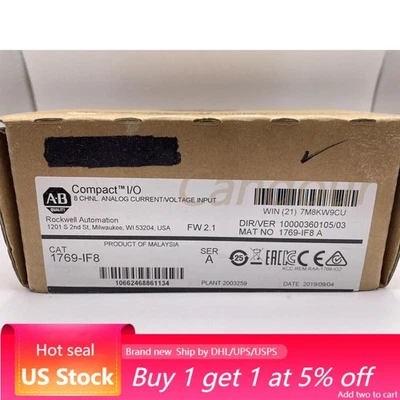 Allen-Bradley 1769-IF8 Ser A CompactLogix 8 Pt Analog Input Module US Free Tax - Image 1 of 4