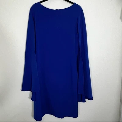 Marc Bouwer Royal Blue Cape Sheath Dress Size M - Image 1 of 4