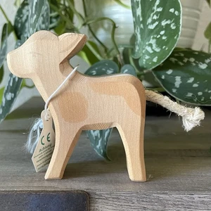 Ostheimer Calf Wooden Figure Vintage Hand Carved Marked 3” - Picture 1 of 11