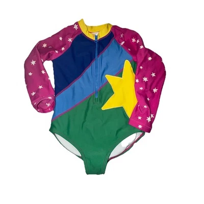 Купальный костюм Hanna Andersson Big Kids защита от сыпи звезды цельный размер 4 - Изображение 1 из 4