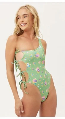 Frankies Bikini Honey One Piece Shoulder Swimsuit Size Medium New With Tags - Image 1 of 4