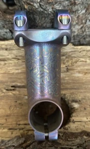 Titanium Stem: Road/ MTBike 80mm X 31.8~Custom Art By Ti. Casso Anodizing~NEW - Picture 1 of 20