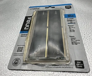 Crucial - Pro 32GB Kit (2x16GB) DDR4 3200MHz C22 UDIMM Desktop Memory Kit - B... - Picture 1 of 10