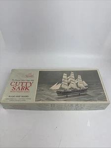 Vintage Famous China Clipper Ship Cutty SARK w/ Cloth Sails Wood ship model  - Picture 1 of 8