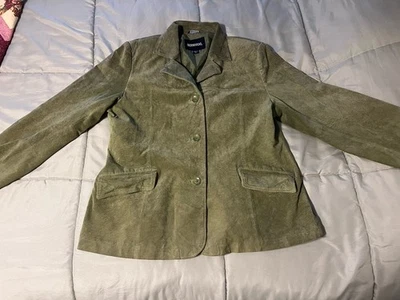 Chaqueta de cuero genuino verde Bernardo para Nordstrom. Talla XL Foto 1 de 4