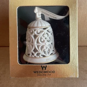 Wedgwood 2003 Bisque Porcelain Bell Ornament - Picture 1 of 8