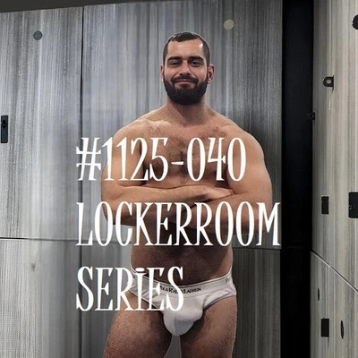 MALE PORTRAIT #1125-040 -lockerroom men series  -freeShip/USA - Image 1 of 2