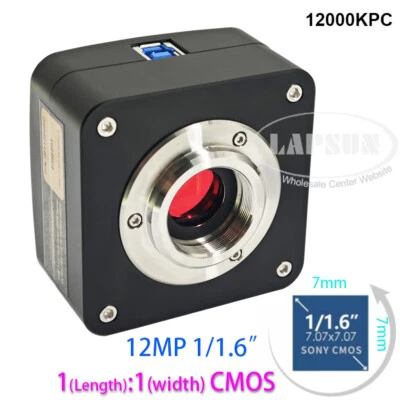 Cámara microscopio industrial 12MP / 20MP USB 3.0 alta velocidad HD UVC video montaje en C Foto 1 de 4